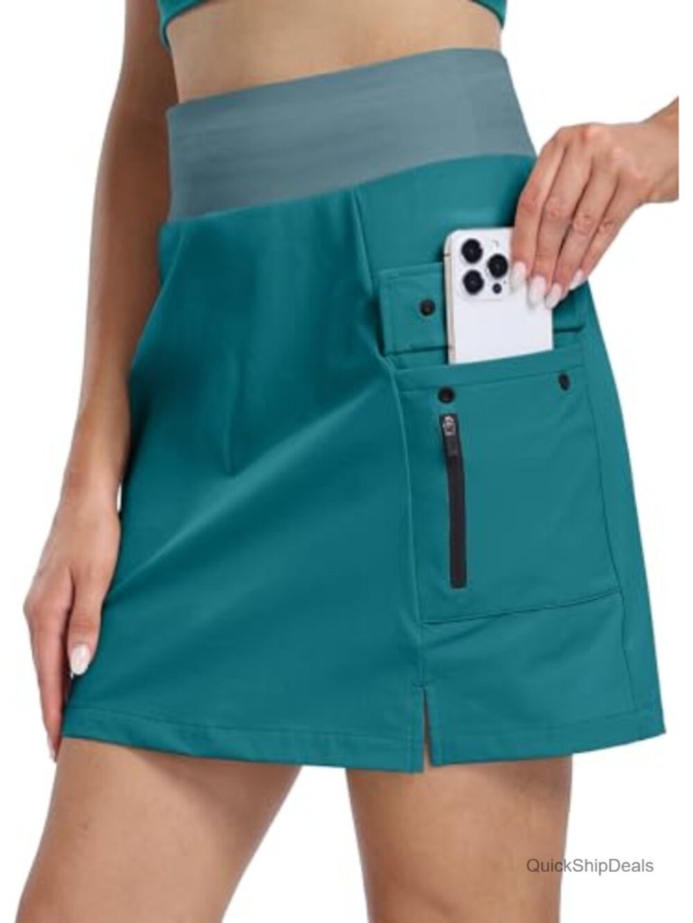 Women's Athletic Skort 18" Above Knee with Pockets